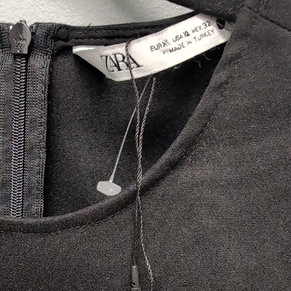 NWOT Zara Black Mock Neck Sheath Mini Dress Size Large. Tag Fell Off Somewhere - Picture 2 of 4